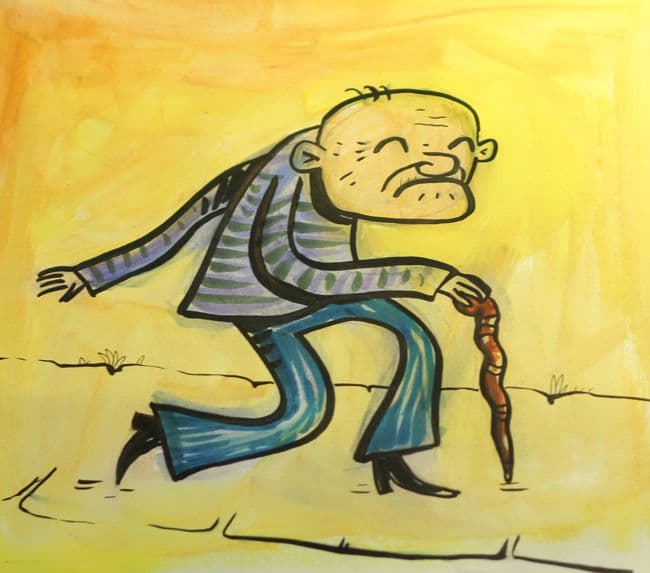 Old Man Walking by Pete Mitchell